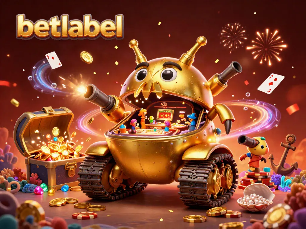 Engage with betlabel's vibrant casino experience inside a golden beetle tank.